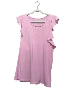 Lilly Pulitzer Light Pink Ruffle Sleeve Tank Top